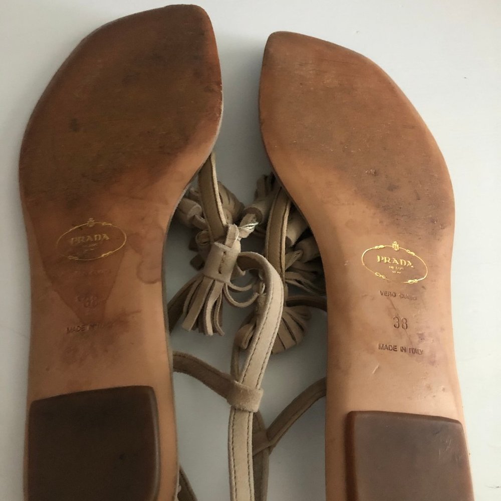Prada Sandals with Tassle and Buckle Strap - Picture 4 of 5